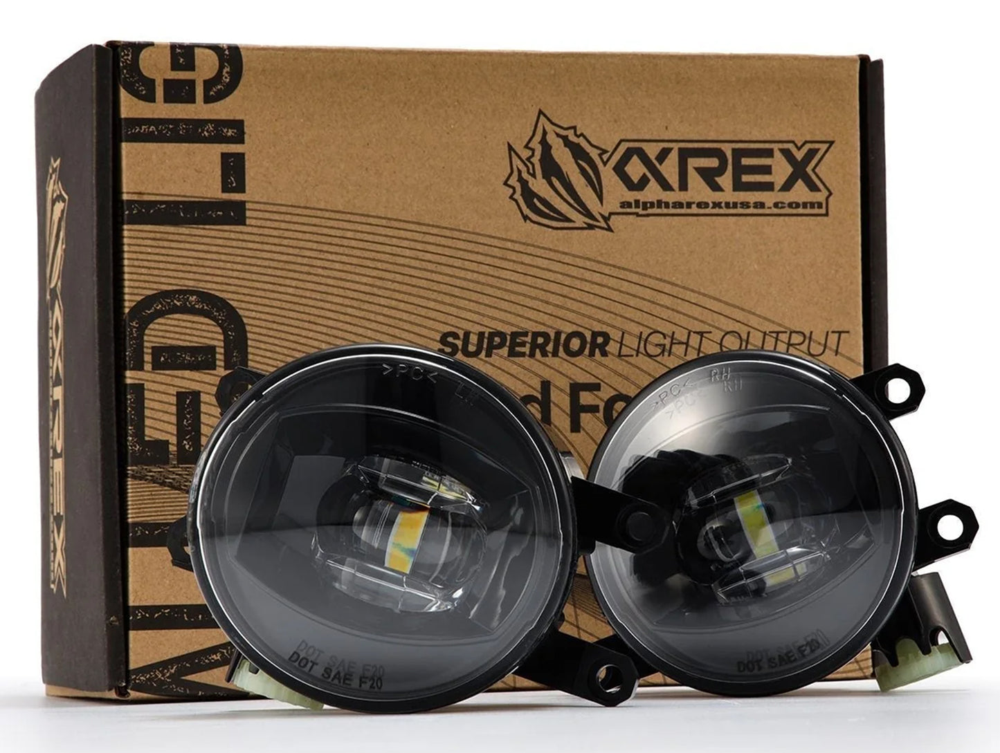 AlphaRex DoubleTap Dual Color LED Projector Fog Lights - 10-23 Toyota 4Runner / 16-23 Toyota Tacoma / 14-21 Toyota Tundra