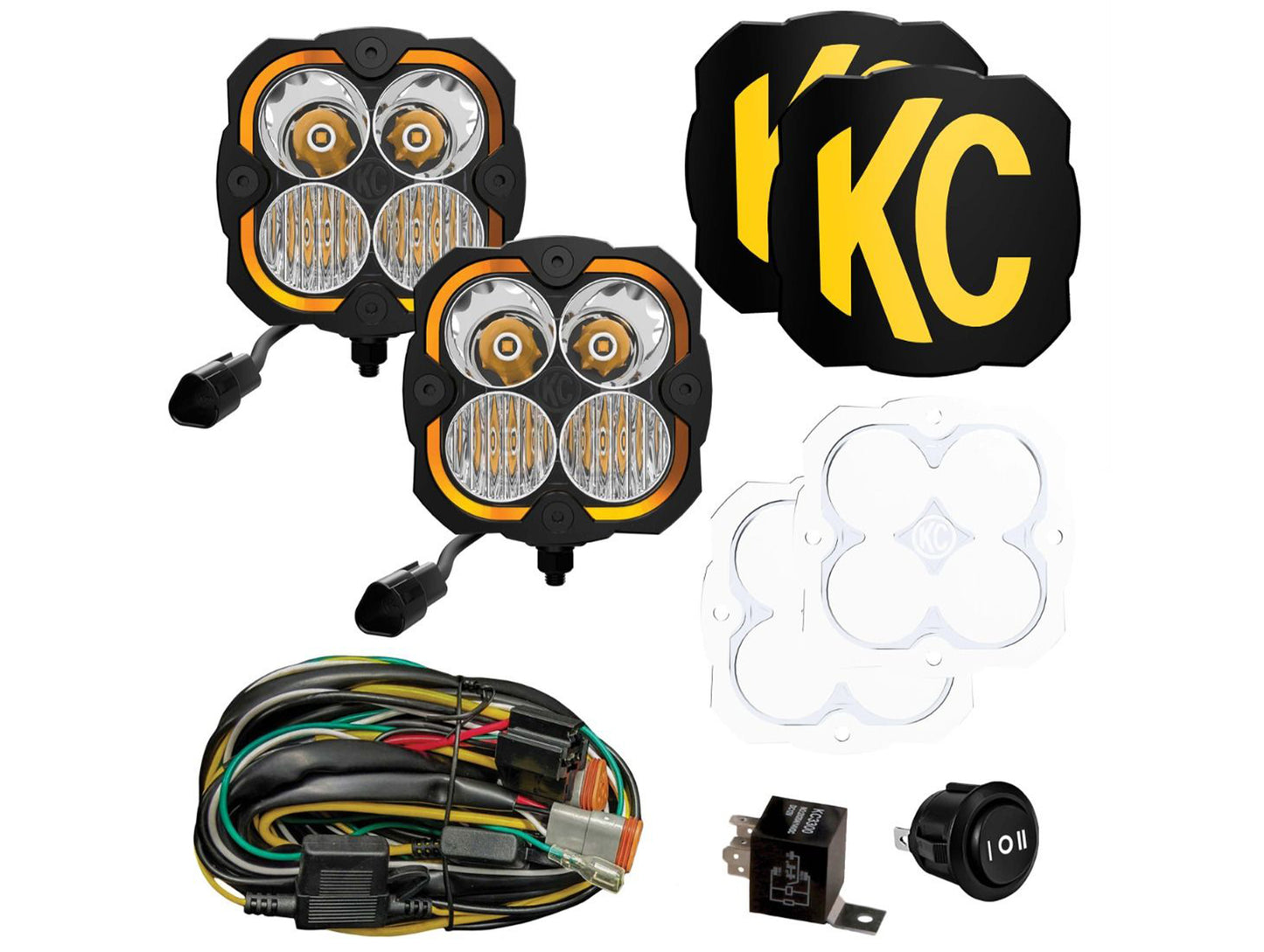 KC HiLiTES Toyota A-Pillar / Ditch Mount and Lights Bundle - 02-24 4Runner