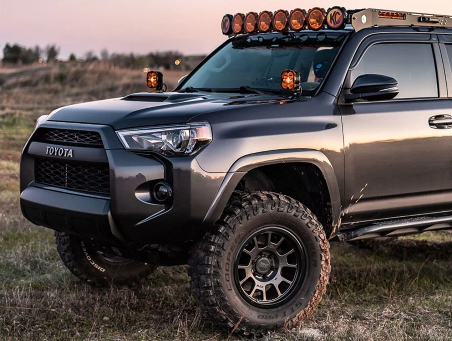 KC HiLiTES Toyota A-Pillar / Ditch Mount and Lights Bundle - 02-24 4Runner