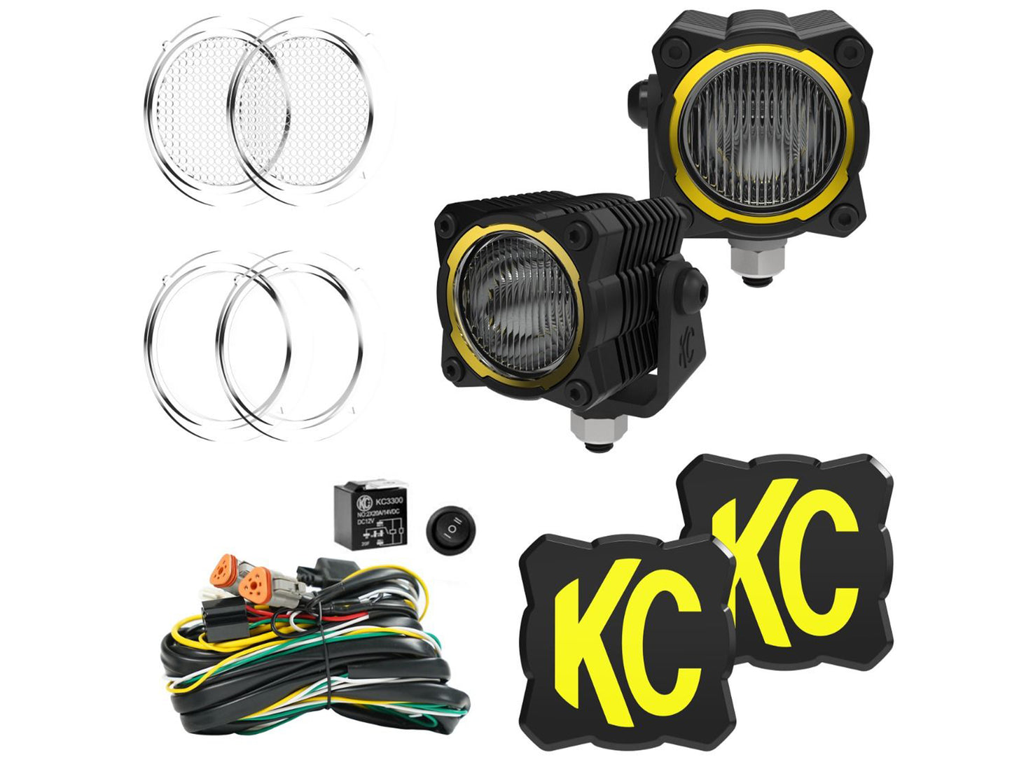 KC HiLiTES Toyota A-Pillar / Ditch Mount and Lights Bundle - 22+ Tundra