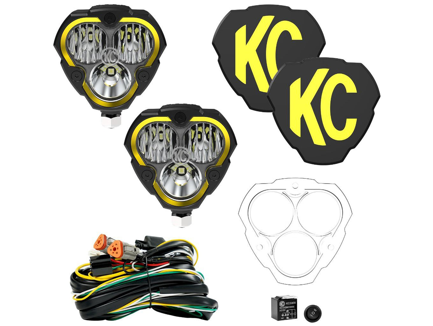 KC HiLiTES Toyota A-Pillar / Ditch Mount and Lights Bundle - 22+ Tundra