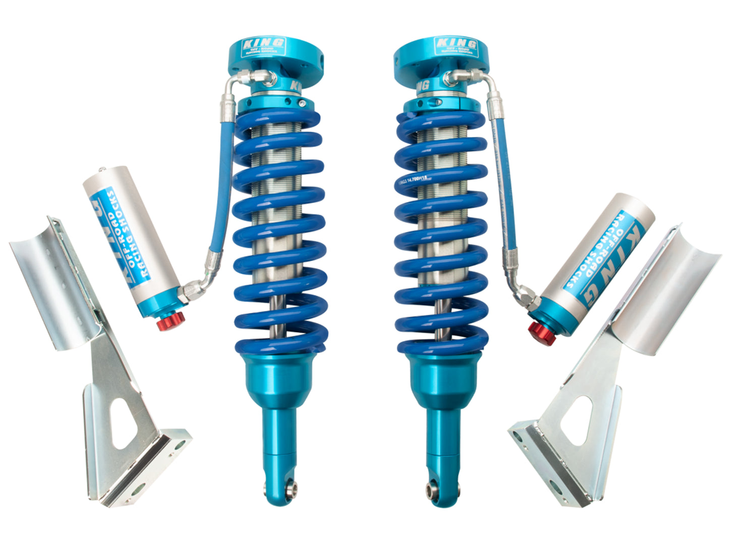 King Shocks 2-3" Front 2.5 Extended Travel Adjustable Remote Reservoir Coilover Pair - 16-23 Tacoma