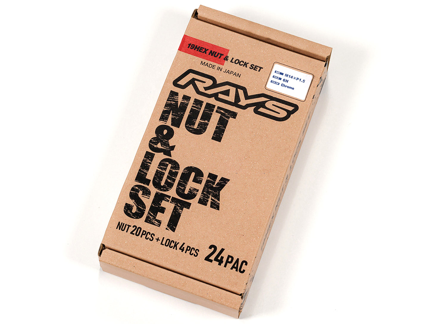 Rays 19 Hex L33 Lugnut And Lock Set for 6H - M14x1.5