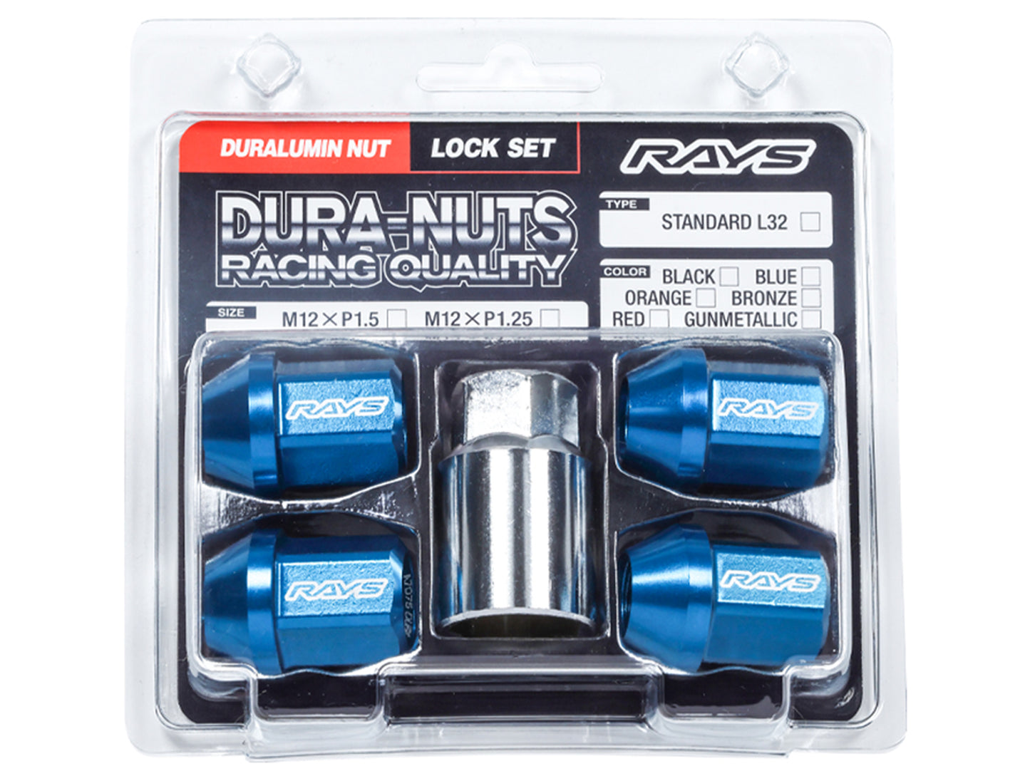 Rays L32 Dura Nut 4-Piece Lock Set - 12x1.5
